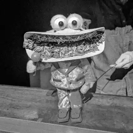 A taco puppet